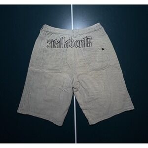 Vintage Rare Billabong Corduroy Mega Baggy‎ Shorts Size 32 Cream Surf Skate Y2K